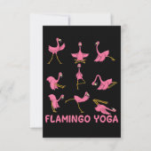 Flamingo | Flamingo Yoga Pose Meditation RSVP Kaartje (Voorkant)