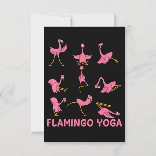 Flamingo | Flamingo Yoga Pose Meditation RSVP Kaartje (Voorkant)