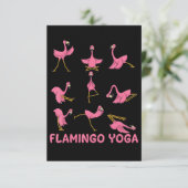 Flamingo | Flamingo Yoga Pose Meditation RSVP Kaartje (Staand voorkant)
