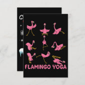 Flamingo | Flamingo Yoga Pose Meditation RSVP Kaartje (Voorkant / Achterkant)