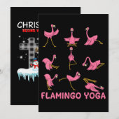 Flamingo | Flamingo Yoga Pose Meditation Save The Date (Voorkant / Achterkant)