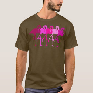 Flamingo Flamingos Walk Pink Colorful Retro Gift T-shirt