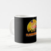Flamingo Flamingoween Funny Witch Halloween Koffiemok (Voorkant links)