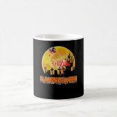 Flamingo Flamingoween Funny Witch Halloween Koffiemok (Center)