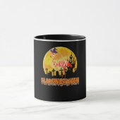 Flamingo Flamingoween Funny Witch Halloween Mok (Midden)