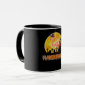 Flamingo Flamingoween Funny Witch Halloween Mok (Voorkant links)