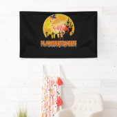 Flamingo Flamingoween Funny Witch Halloween Spandoek (Insitu)