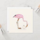 Flamingo flat card kaart (Voorkant / Achterkant in situ)