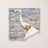 Flamingo Fledgling Waterverf Bad Handdoek (Wasdoekje)