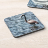 Flamingo Fledgling Waterverf Bier Onderzetter (Linkerzijde)