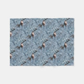 Flamingo Fledgling Waterverf Fleece Deken (Voorkant (Horizontaal))