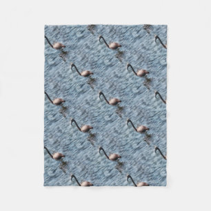 Flamingo Fledgling Waterverf Fleece Deken