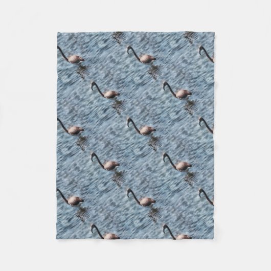 Flamingo Fledgling Waterverf Fleece Deken (Voorkant)