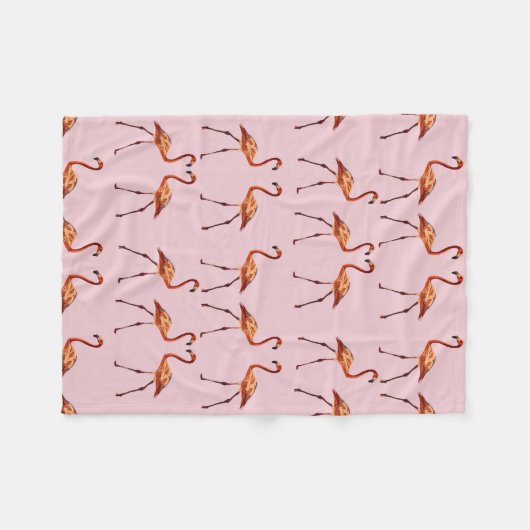 Flamingo Fleece Blanket Deken (Voorkant (Horizontaal))