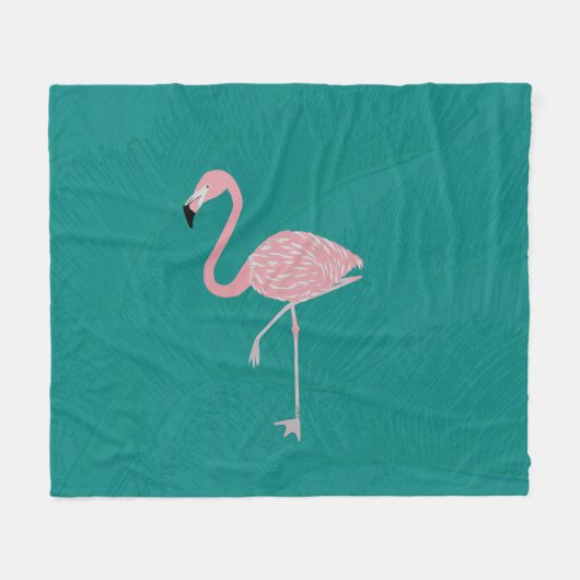Flamingo Fleece Blanket Deken (Voorkant (Horizontaal))