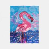 Flamingo Fleece Deken (Voorkant)