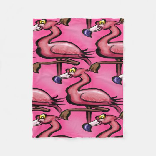 Flamingo Fleece Deken (Voorkant)