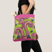 Flamingo Fling Kleurrijke CANVAS TAS (Dichtbij)