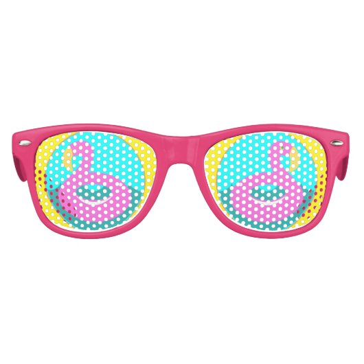 Flamingo Float Strandliefhebber Zomer Zwembad Fees Kinder Zonnebril (Voorkant)