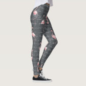 Flamingo Flock: donkergrijs . Leggings (Rechts)