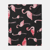 Flamingo Flock:  naadloos ontwerp Fleece Deken (Voorkant)