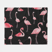 Flamingo Flock:  naadloos ontwerp Fleece Deken (Voorkant (Horizontaal))