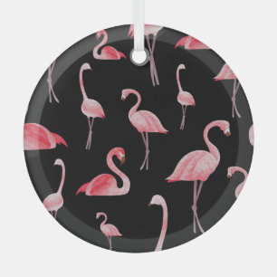 Flamingo Flock:  naadloos ontwerp Glas Ornament