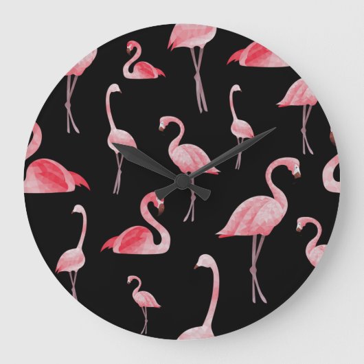 Flamingo Flock: naadloos ontwerp Grote Klok (Voorkant)