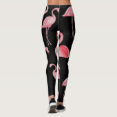 Flamingo Flock:  naadloos ontwerp Leggings (Achterkant)