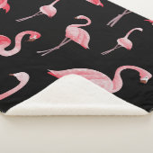 Flamingo Flock:  naadloos ontwerp Sherpa Deken (3/4)