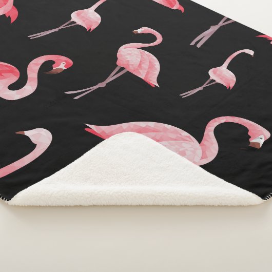 Flamingo Flock:  naadloos ontwerp Sherpa Deken (3/4)