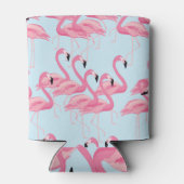 Flamingo Flock: tropische  print Blikjeskoeler (Achterkant)