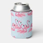 Flamingo Flock: tropische  print Blikjeskoeler (Blikje Achterkant)
