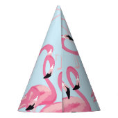 Flamingo Flock: tropische print Feesthoedjes (Achterkant)