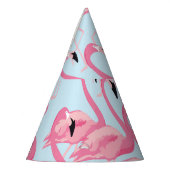 Flamingo Flock: tropische print Feesthoedjes (Links)