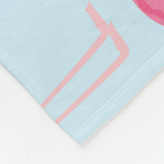 Flamingo Flock: tropische  print Fleece Deken (Hoek)