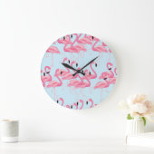 Flamingo Flock: tropische  print Grote Klok (Huis)