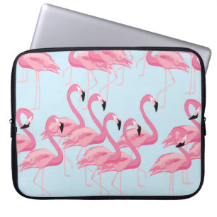 Flamingo Flock: tropische print Laptop Sleeve