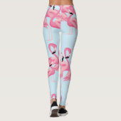 Flamingo Flock: tropische print Leggings (Achterkant)