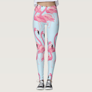 Flamingo Flock: tropische print Leggings