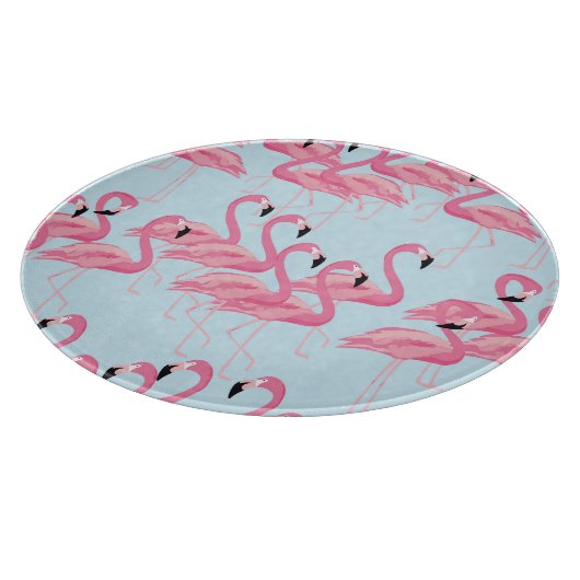 Flamingo Flock: tropische  print Snijplank (Hoek)