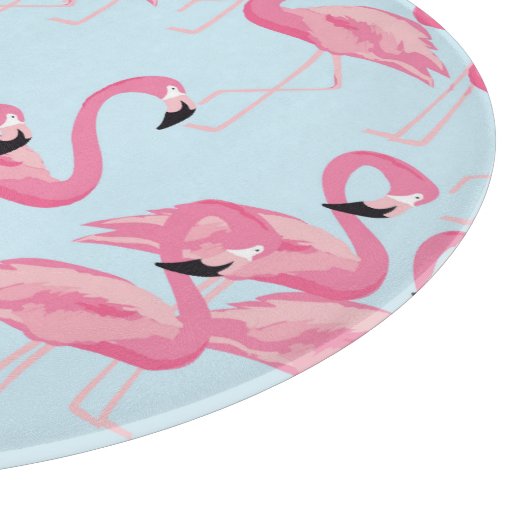 Flamingo Flock: tropische  print Snijplank (Hoek)