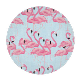 Flamingo Flock: tropische  print Snijplank