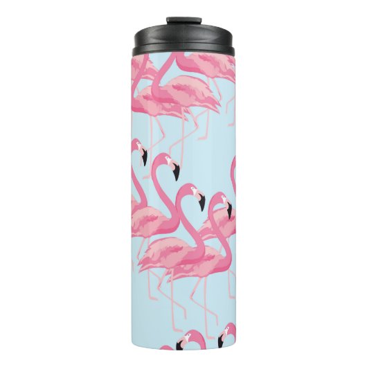 Flamingo Flock: tropische print Thermosbeker (Voorkant)