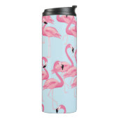 Flamingo Flock: tropische print Thermosbeker (Gedraaid links)
