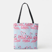 Flamingo Flock: tropische print Tote Bag (Achterkant)