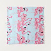 Flamingo Flock: tropische  print Wandkleed (Voorkant (horizontaal))