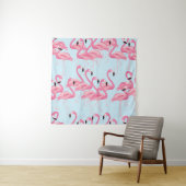 Flamingo Flock: tropische  print Wandkleed (In situ)