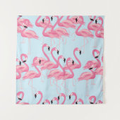Flamingo Flock: tropische  print Wandkleed (Voorkant)