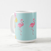 Flamingo Floral Coffee Mok (Voorkant links)